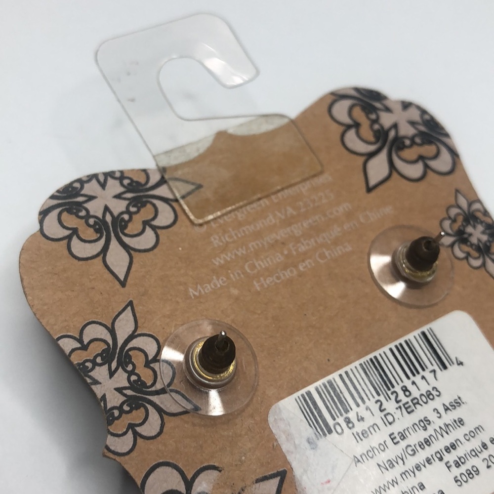 Blue Post back earring. - Picture 2 of 3
